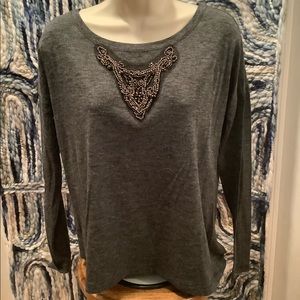 Aerie relaxed fit beaded long sleeve t-shirt